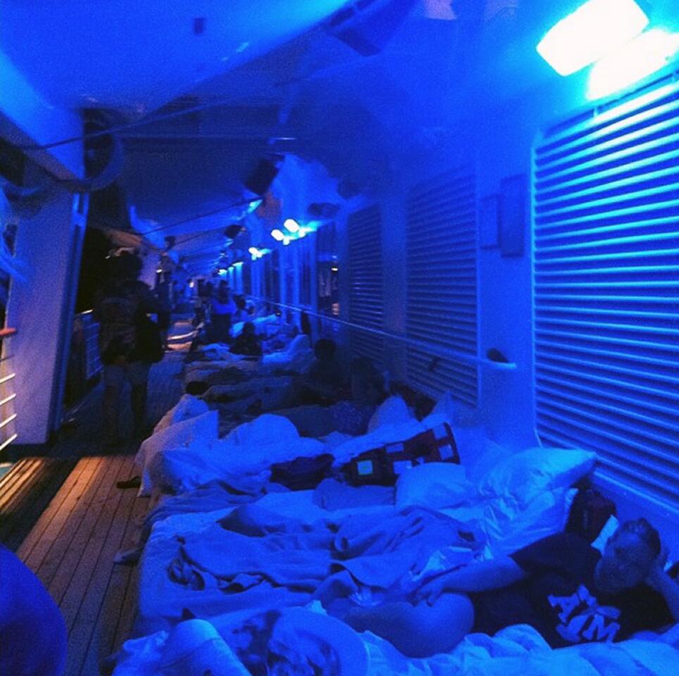 Sleeping on deck