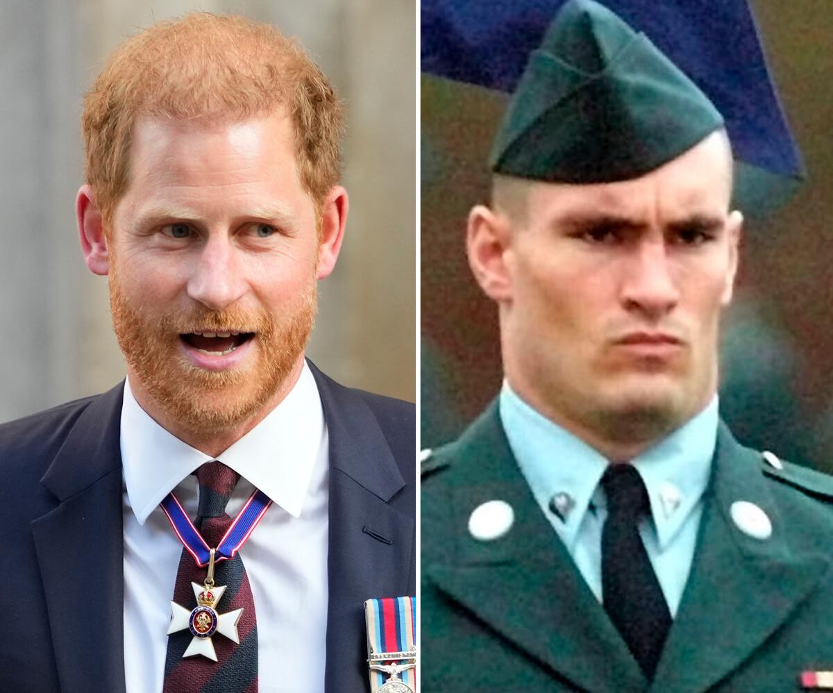 Prince Harry on the left and Pat Tillman on the right