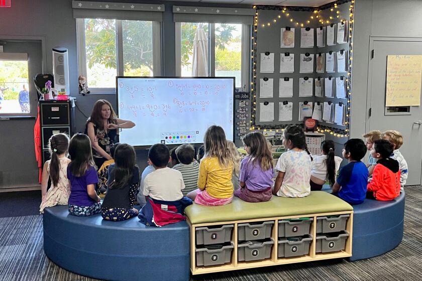 Students in a classroom at Ocean Air.