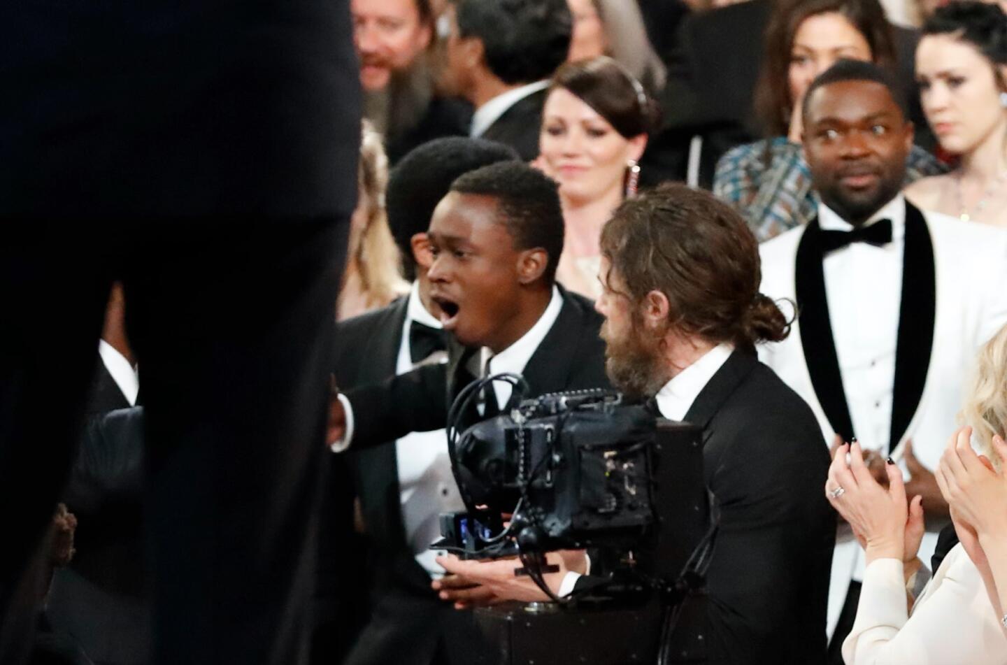 The audience reacts to 'Moonlight' best picture reveal