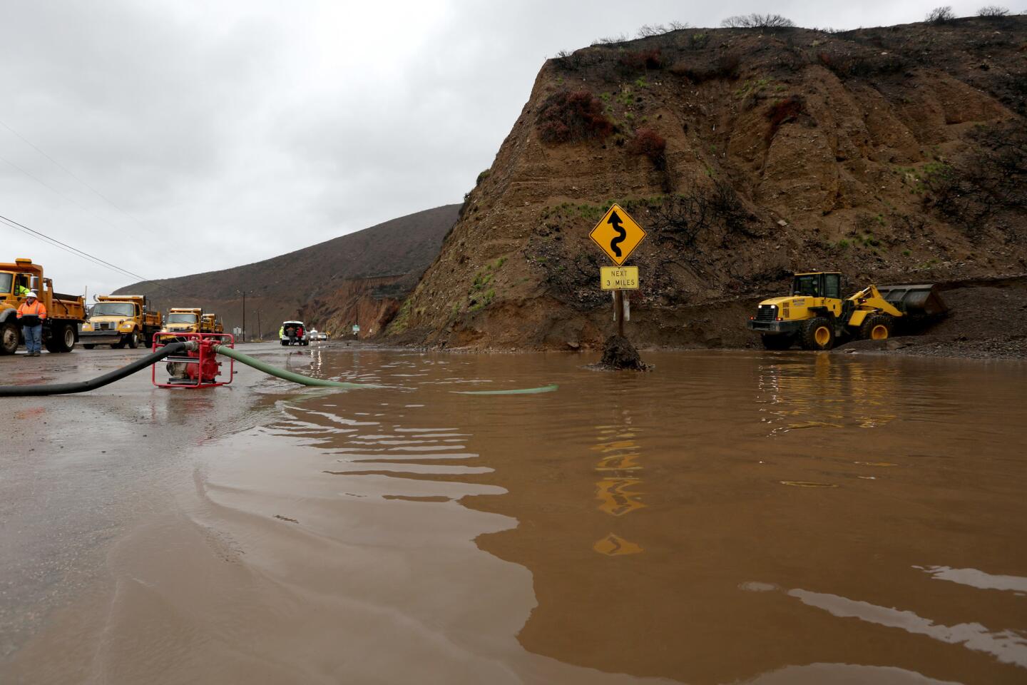 Rain, mudslides and road closures in the Southland