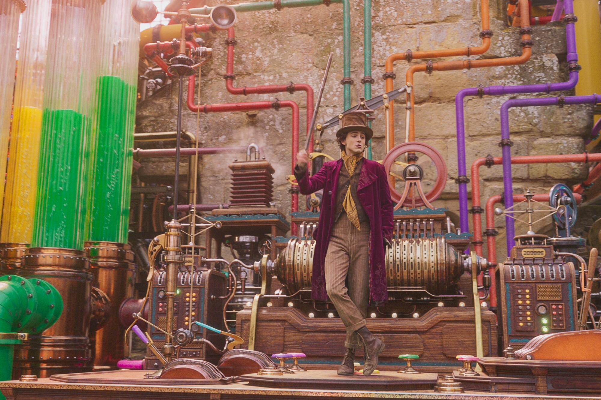 Timothée Chalamet en una escena de "Wonka", ya en cartelera.