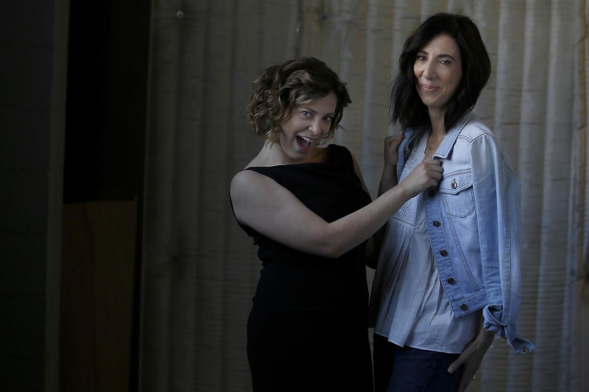 "Crazy Ex-Girlfriend" series creators Rachel Bloom, left, who stars in the series, and showrunner Aline Brosh McKenna, in 2016.
