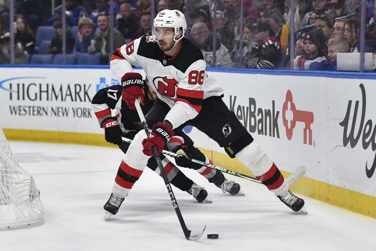 Devils re-sign defenseman Kevin Bahl to a 2-year contract worth $2.1 ...