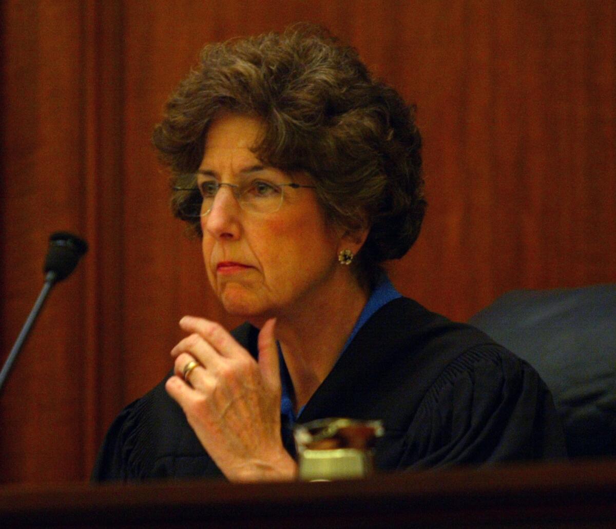 Justice Carol A. Corrigan of the California Supreme Court, pictured in 2006, wrote a decision in which a man's convictions in a death penalty case were thrown out, citing juror misconduct.