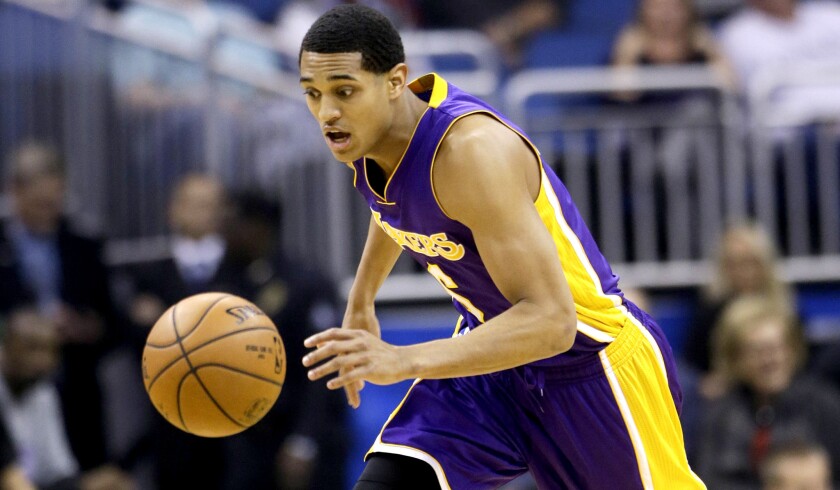 Rookie Jordan Clarkson continues to start at point guard for the Lakers.