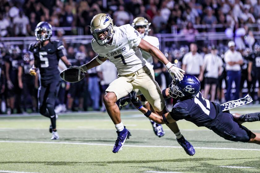 Madden Williams of St. John Bosco breaks loose against Sierra Canyon.