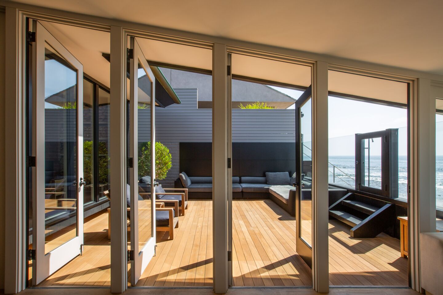 An outdoor deck.
