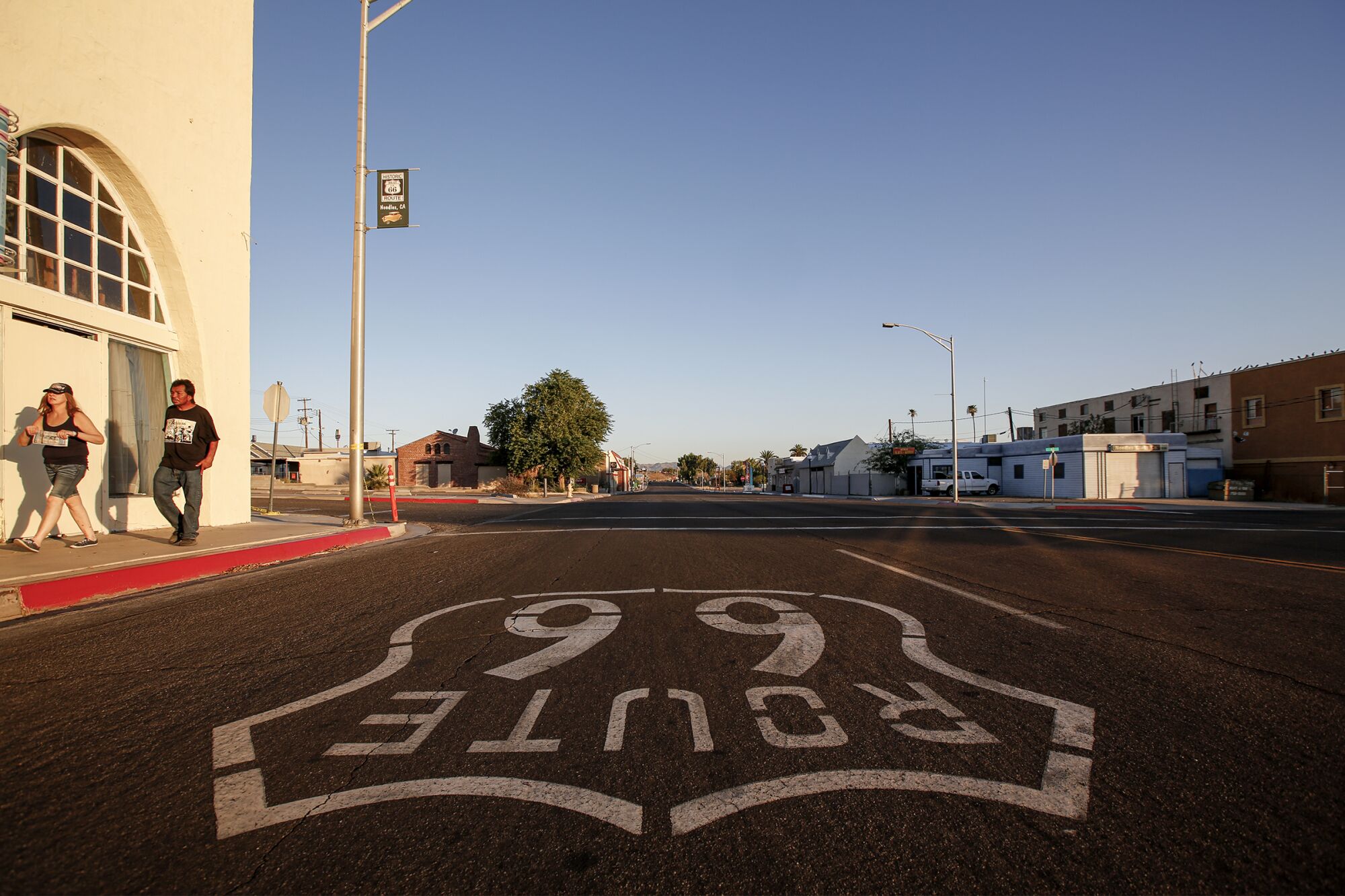 Historic Route 66 goes through the desert town of Needles.