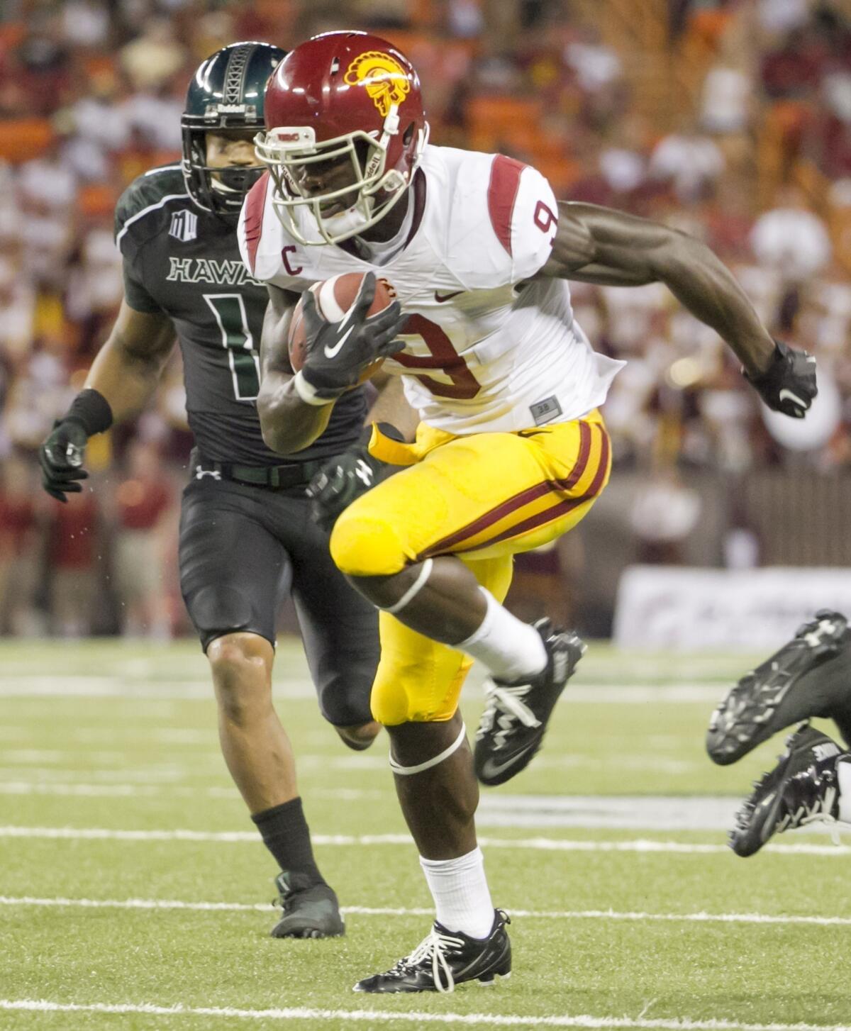 USC wide receiver Marqise Lee didn't have his best game against Hawaii on Thursday.