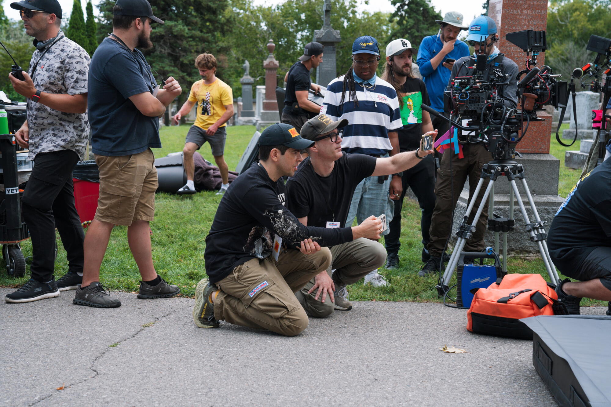 Eli Roth en el set de la película.