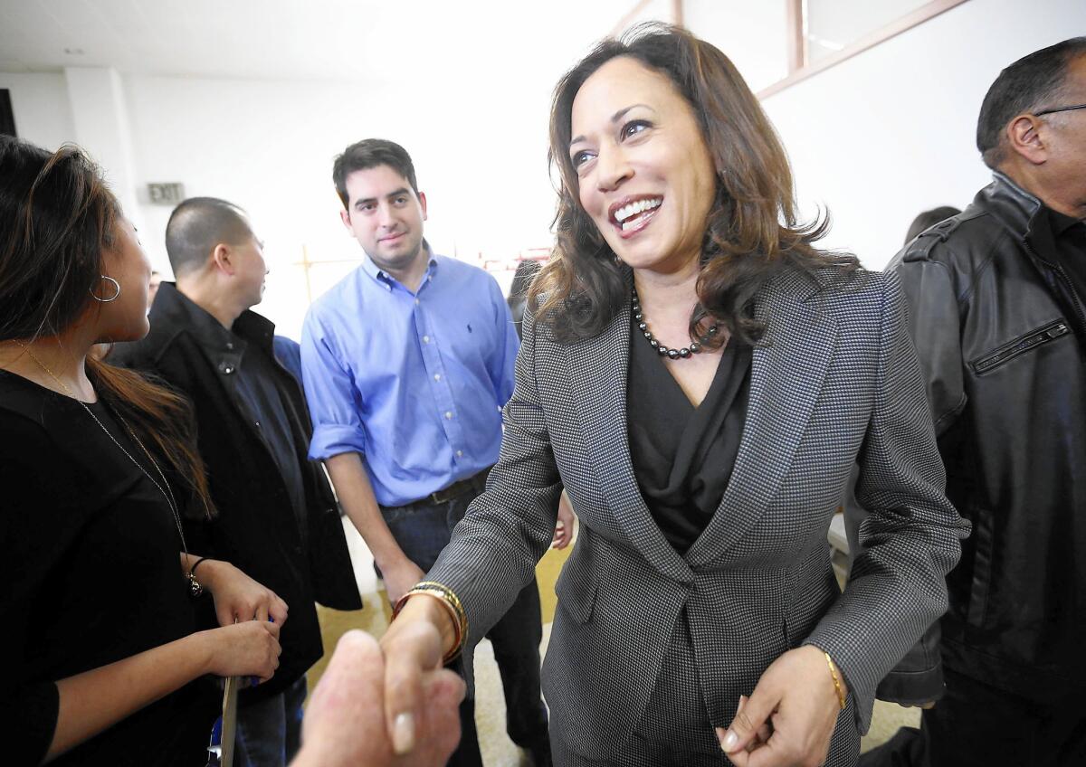 California Atty. Gen. Kamala Harris, a candidate for U.S. Senate, says her office has made strides in dealing with racial bias in policing, but activists and state lawmakers say she has been too cautious on the issue.
