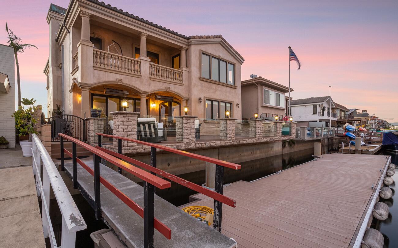 The waterfront home.