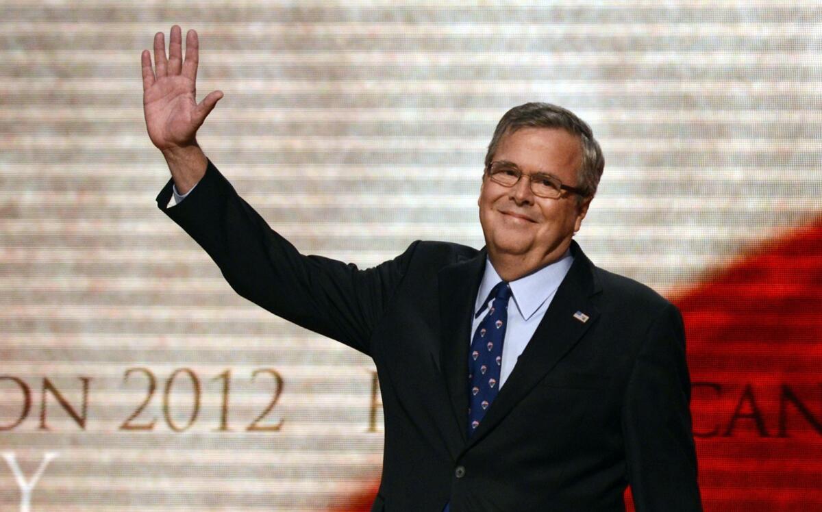 Former Florida Governor Jeb Bush, shown in 2012, is criticizing Washington lawmakers -- including members of his own party -- for inaction on immigration reform.