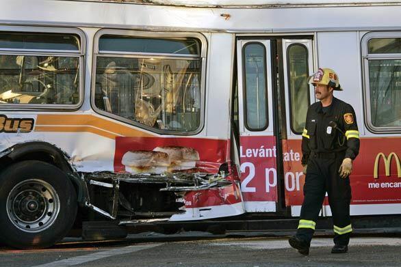 Metro bus crash