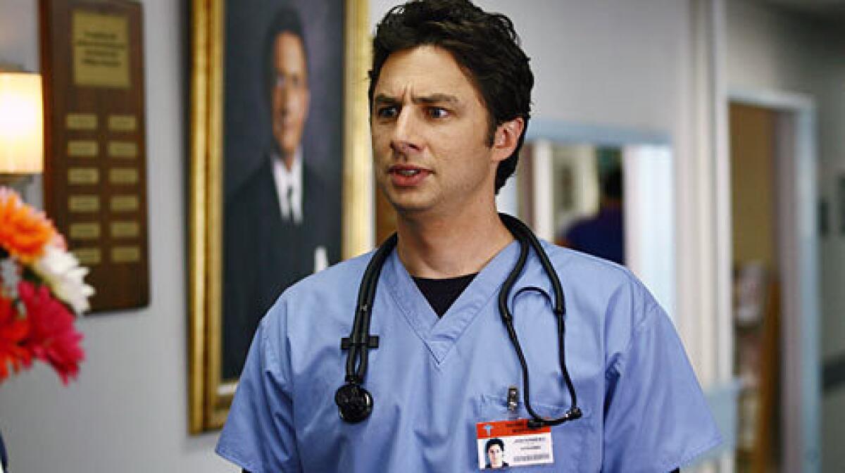 Zach Braff as Dr. John "J.D." Dorian in "Scrubs."