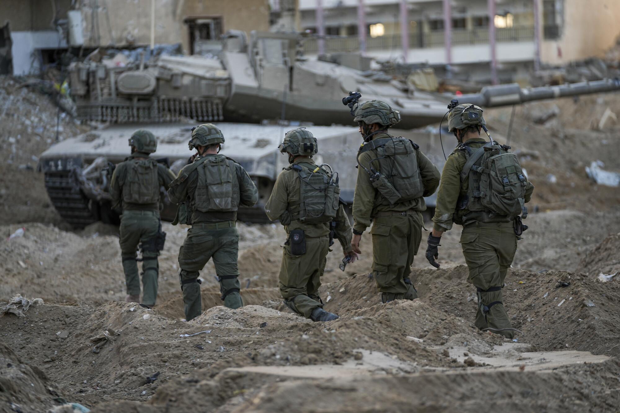 Israeli soldiers in the Gaza Strip