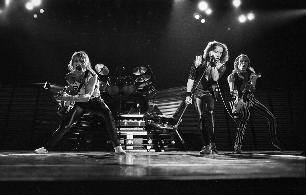 April 25, 1984: The Scorpions in concert at the Forum in Inglewood.