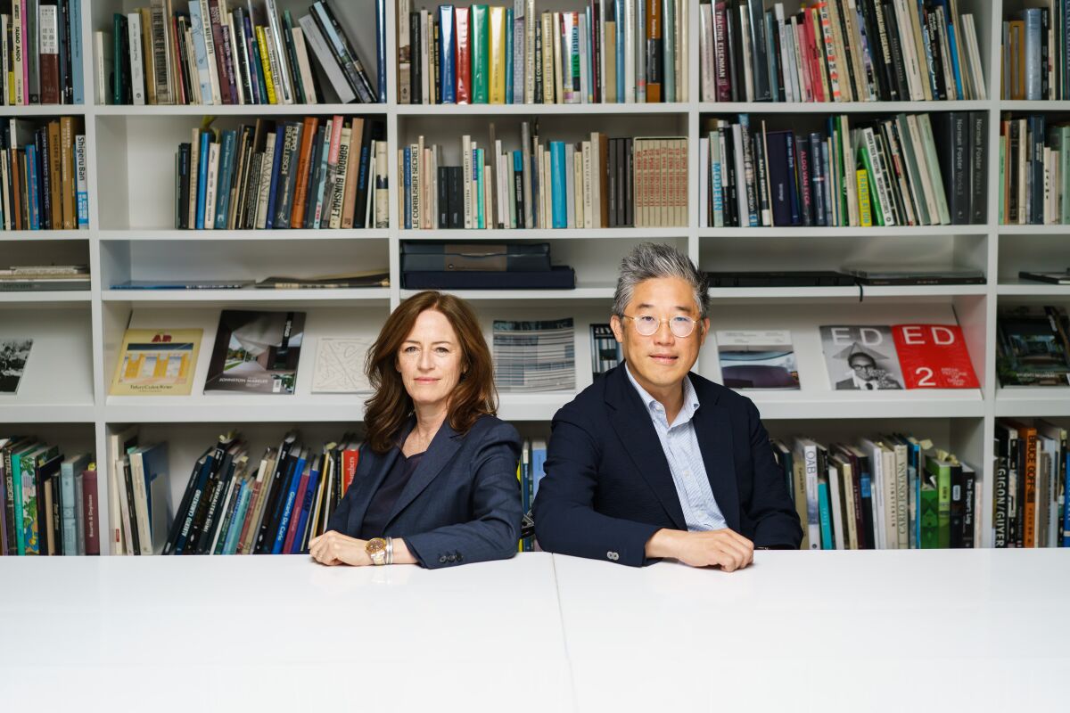 Sharon Johnston and Mark Lee, founders of the L.A. architectural firm Johnston Marklee.