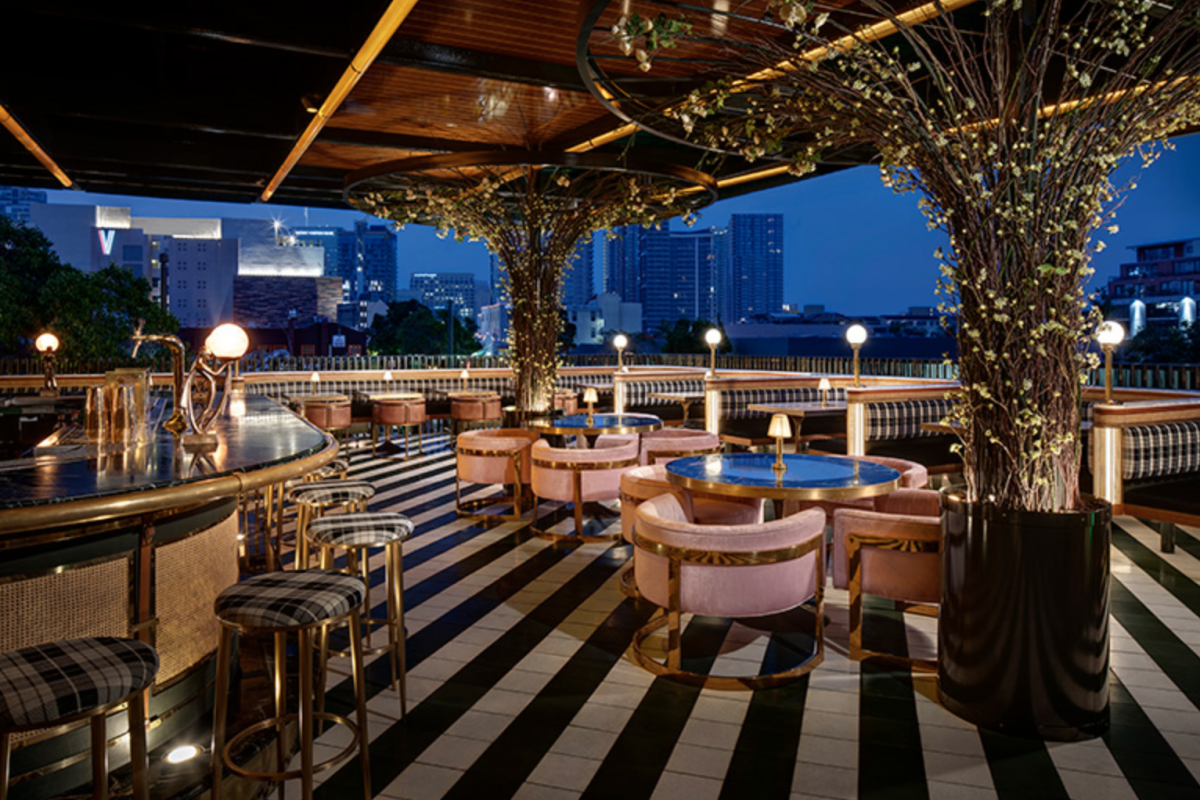 The rooftop bar at Born and Raised in Little Italy