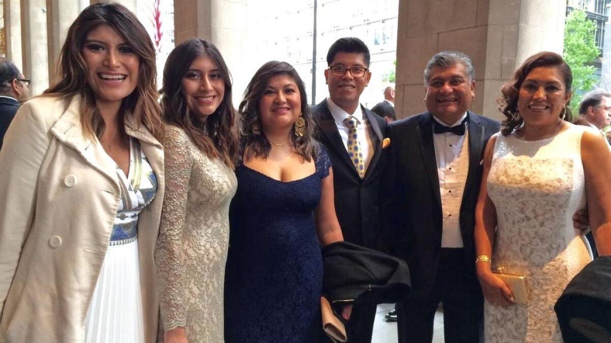 The Lopez family arrives at the James Beard Foundation awards. The sole bright spot for Southern California, their Guelaguetza Oaxacan restaurant was named an American Classic.