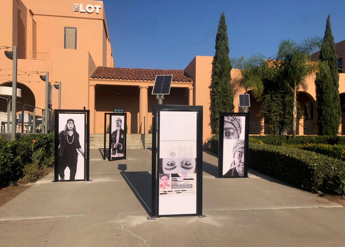 Josemar Gonzalez's "Transcending Perception" is part of the "Installations at the Station" art project at Liberty Station.