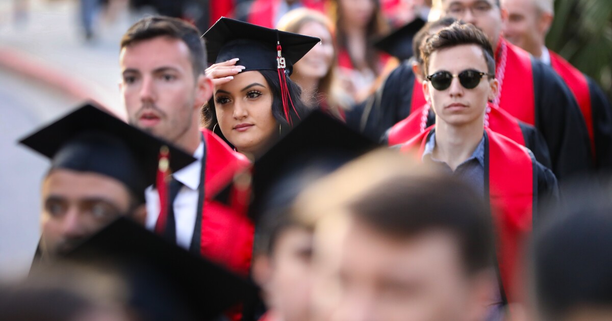 San Diego State University Will Hold Graduation Ceremonies At Petco Park The San Diego Union Tribune Graduation Ceremonies San Diego April 28th 2022