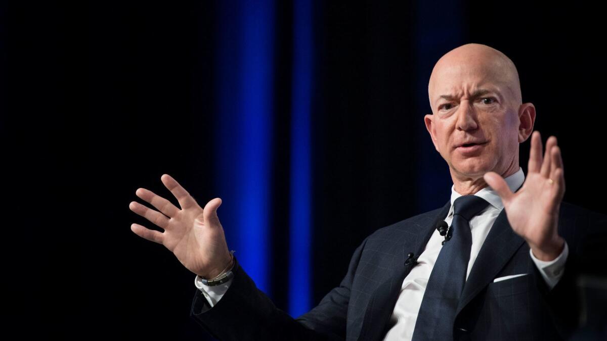 Not so happy with New York: Amazon founder, Chairman and CEO Jeff Bezos.