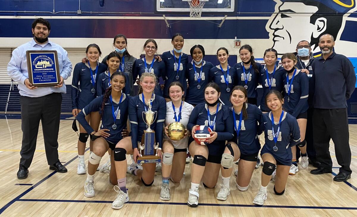 Venice earned its first upper division City Section girls' volleyball championship, winning the Open Division.