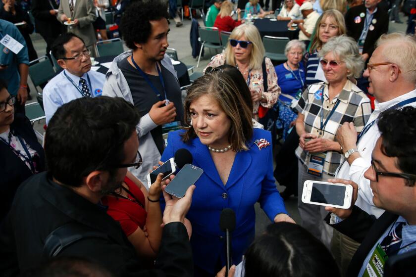 Rep. Loretta Sanchez at the 2015 California Democratic Party convention in Anaheim.