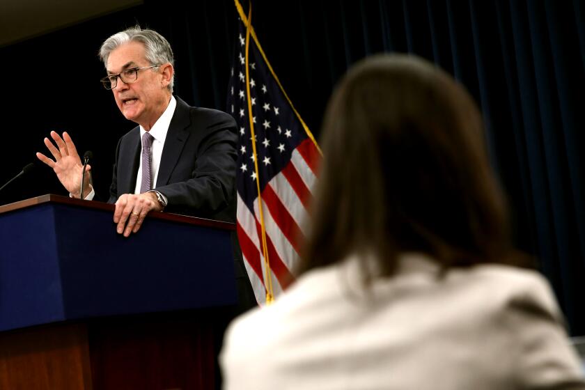 WASHINGTON, DC - DECEMBER 11: Federal Reserve Board Chairman Jerome Powell speaks during a news conference December 11, 2019 in Washington, DC. The Federal Reserve announced that interest rate will remain unchanged after two days of meeting. (Photo by Alex Wong/Getty Images) ** OUTS - ELSENT, FPG, CM - OUTS * NM, PH, VA if sourced by CT, LA or MoD **