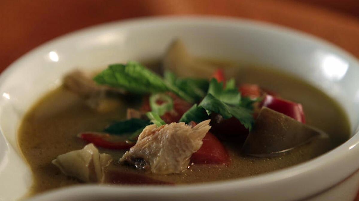 Thai-style turkey soup.