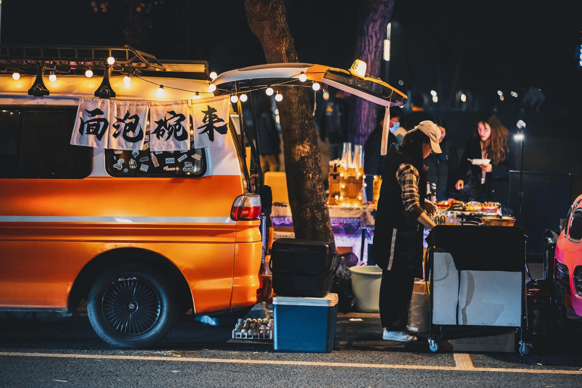 Street vendors selling food in Chengdu, China