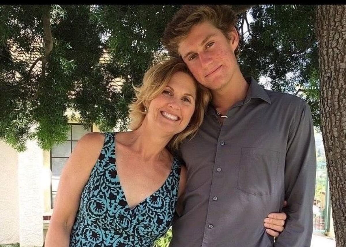 Patti and Chad Ricketts at their Simi Valley home in 2018.