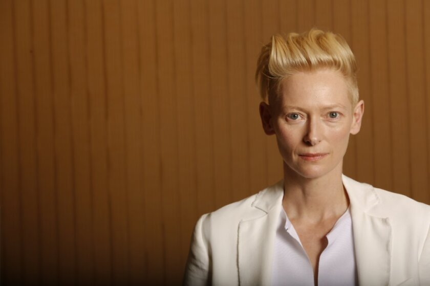 Actress Tilda Swinton at the Four Seasons Hotel in Los Angeles.