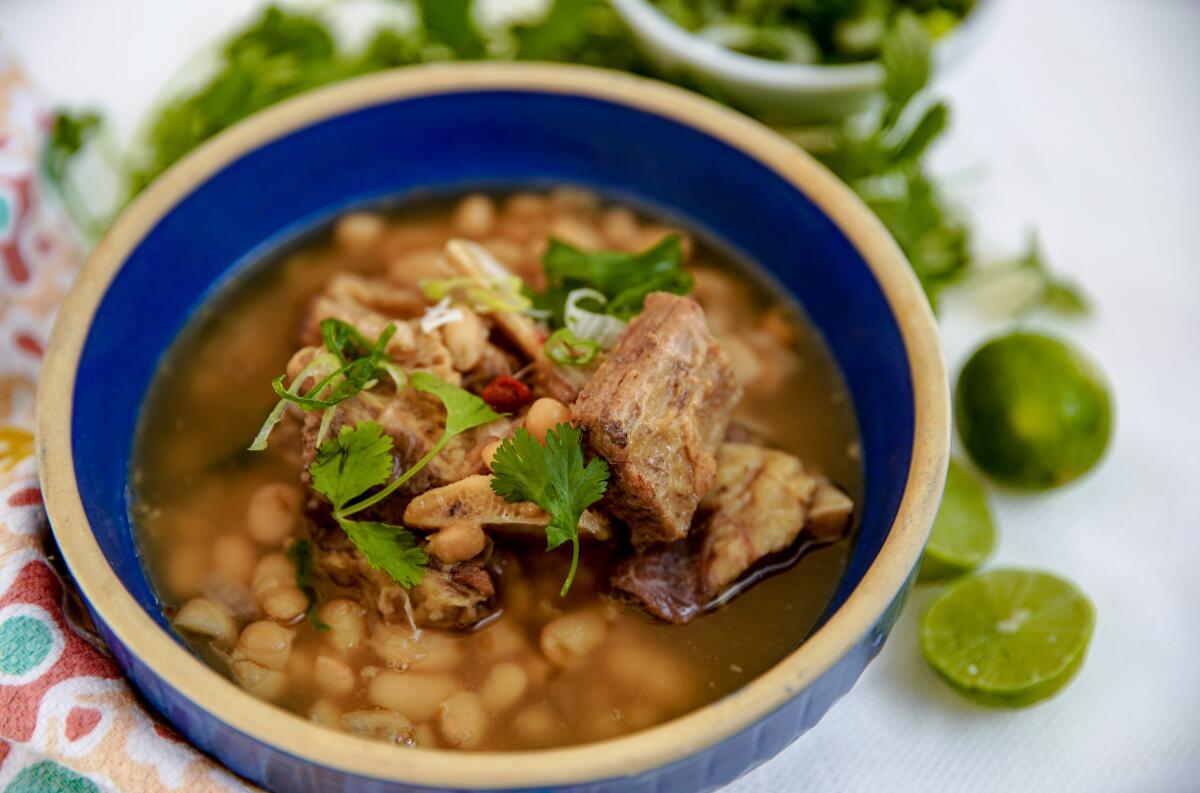 For this Short Rib and Bean Soup, ask your butcher to cut the short ribs down into smaller pieces.