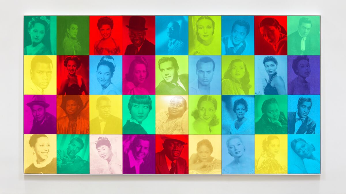 Hank Willis Thomas "An All Colored Cast," 2019, at Kayne Griffin Corcoran, in Brentwood.
