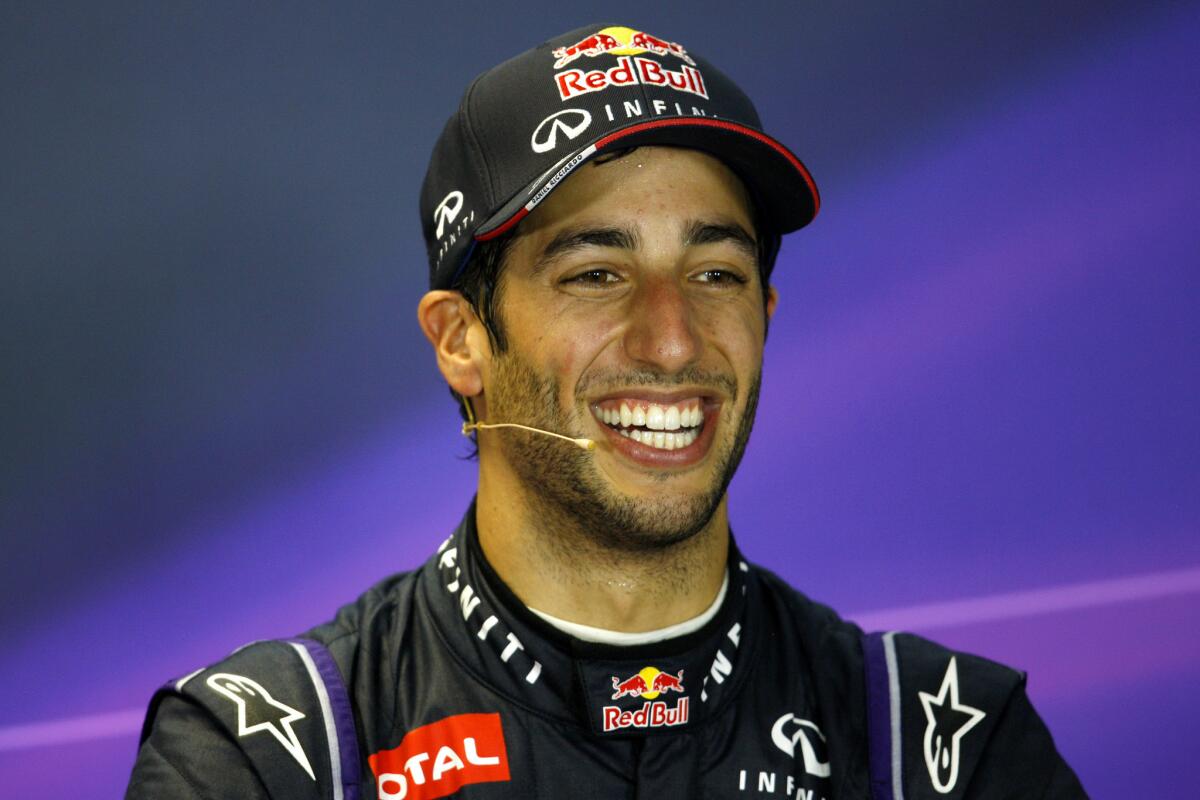 Daniel Ricciardo smiles after his victory in the Hungarian Formula One Grand Prix on July 27.