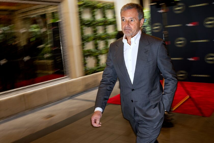 Los Angeles, CA - January 13: Disney CEO Bob Iger, arrives at the AFI Awards at Four Seasons hotel, in Los Angeles, CA, Friday, Jan. 13, 2023. The entertainment industry's biggest names mingle, on the awards season's road toward the Oscars. (Jay L. Clendenin / Los Angeles Times)