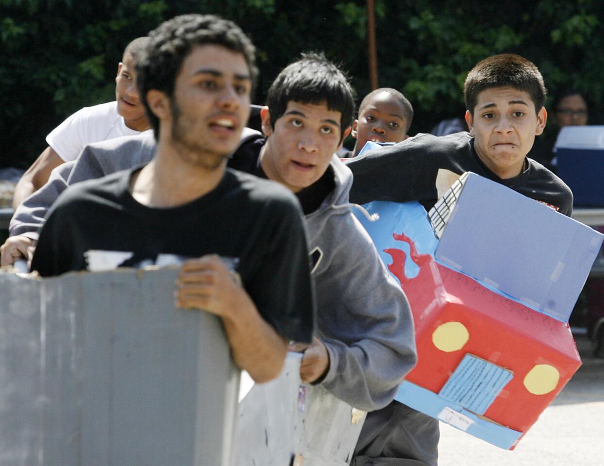 Photo Gallery: Custom-made cardboard cars raced at Tobinworld in Glendale