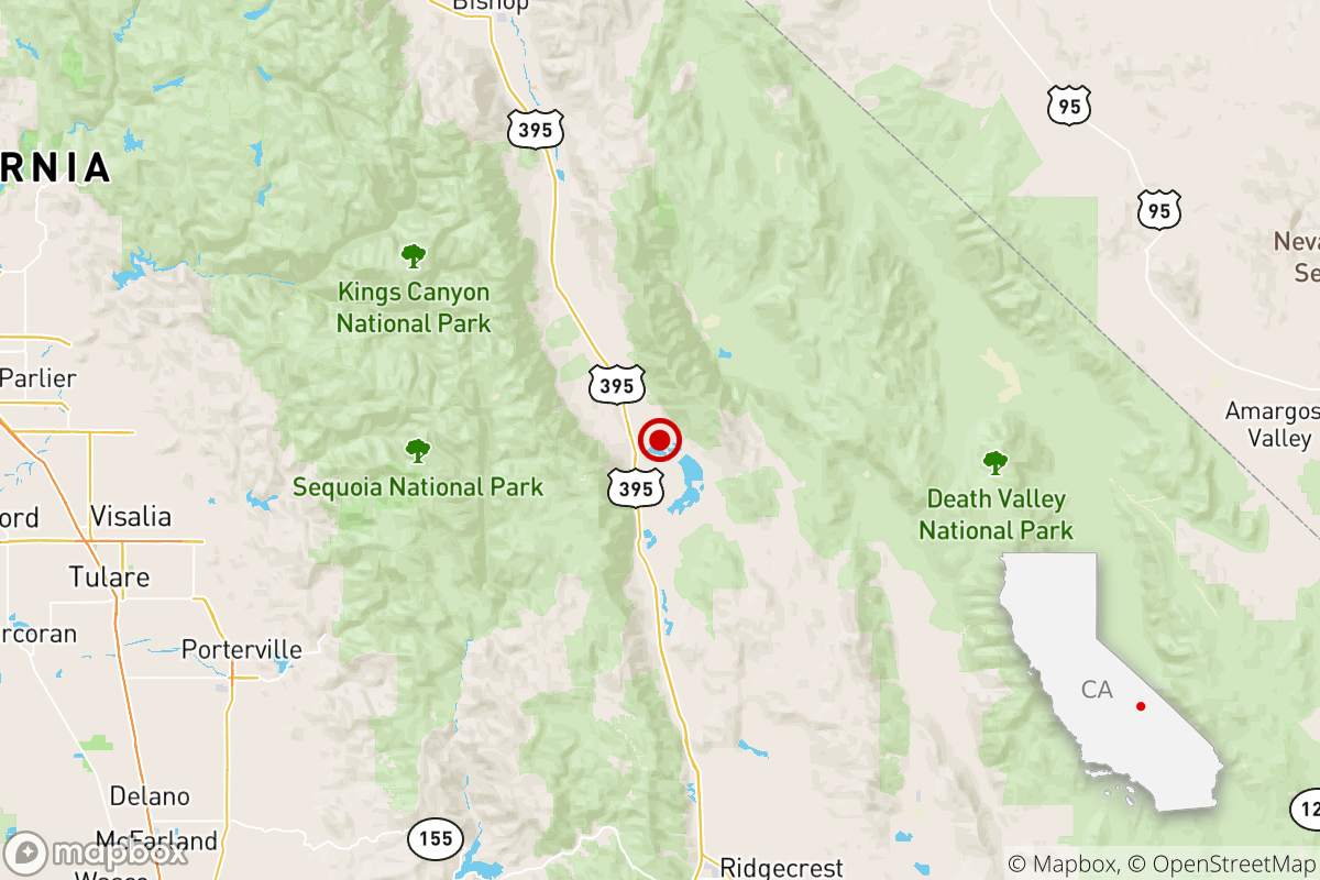 A map of the area where a magnitude 3.0 earthquake was reported.