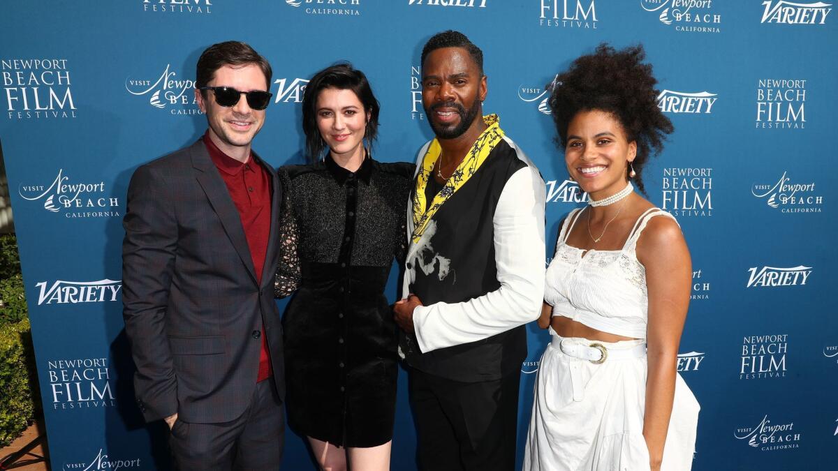 Topher Grace, Mary Elizabeth Winstead, Colman Domingo and Zazie Beetz (from left) attend the Newport Beach Film Festival Fall Honors and Variety’s 10 Actors to Watch at the Resort at Pelican Hill Nov. 11 in Newport Beach.