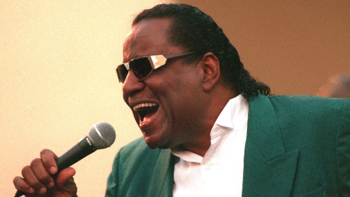 Clarence Fountain, lead singer of the Blind Boys of Alabama gospel group, shown performing in 1996 in San Juan Capistrano, died June 3 at age 88.
