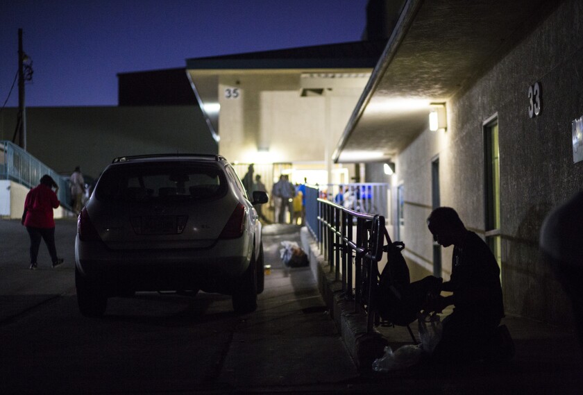 A Salvation Army homeless shelter near downtown Las Vegas.