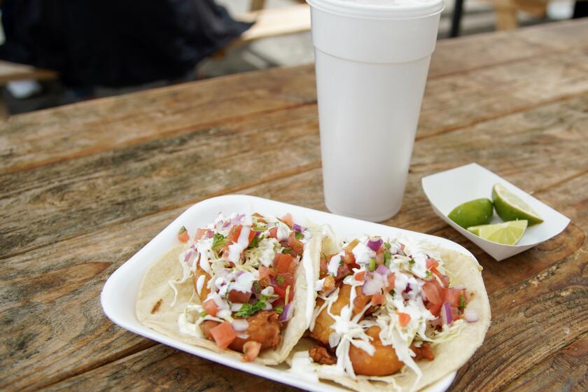 Some food business off are serving food on disposable styrofoam plates & cups. 