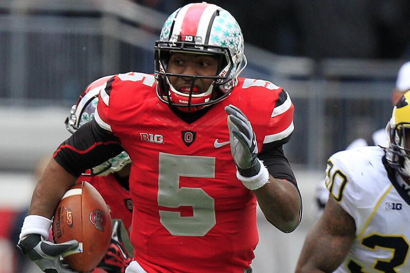 Ohio State quarterback Braxton Miller will miss the entire 2014 season after suffering a shoulder injury in practice Monday. Are the Buckeyes capable of contending for the Big Ten title without Miller?