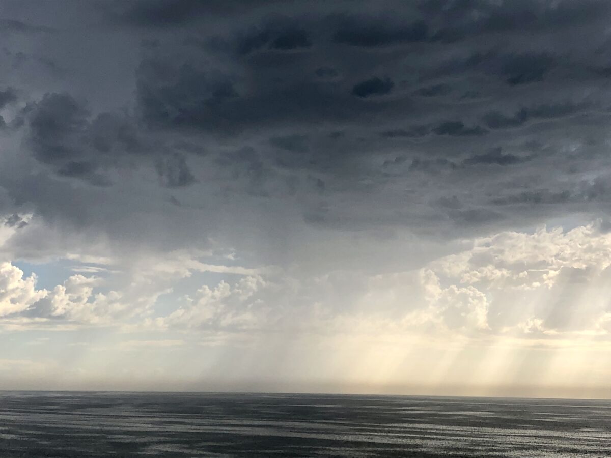 San Diego could get showers Monday night and Tuesday morning