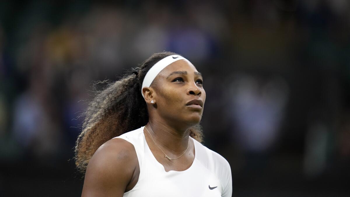 Serena Williams on court