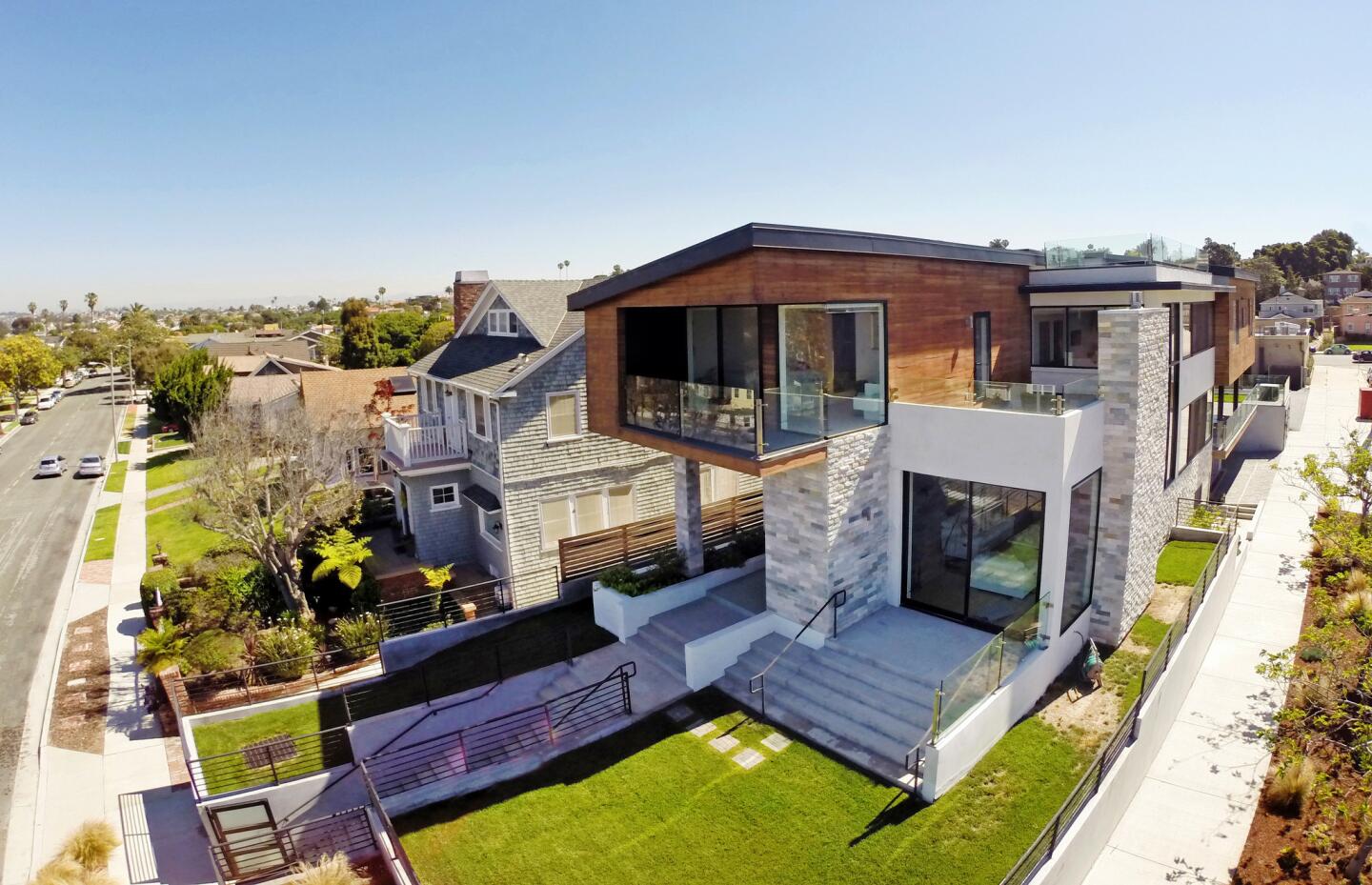 The contemporary home at 628 Elvira Ave., Redondo Beach, is listed at $5 million.