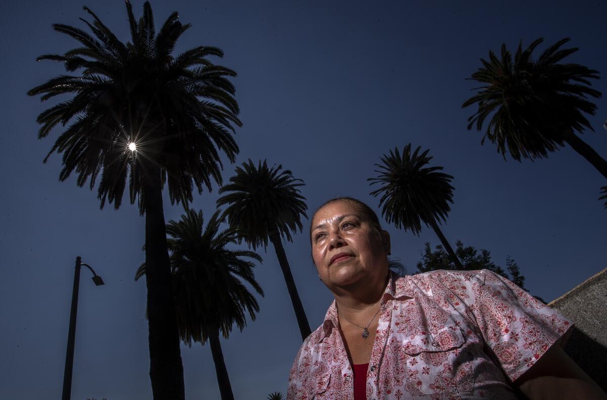 Rosalia Rodriguez outside her L.A. home